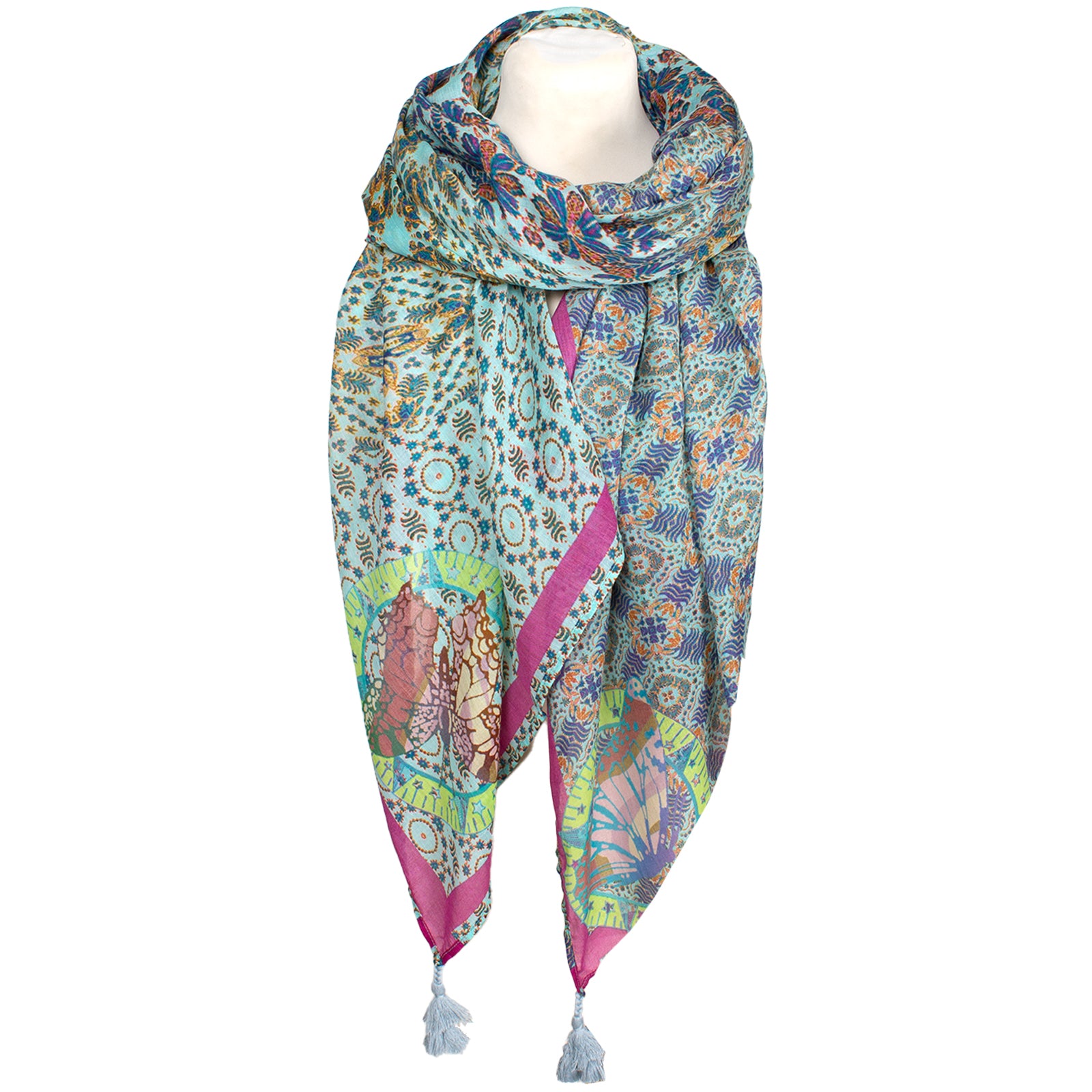 Rubicon JUICE Baumwollschal mit Print 4127
