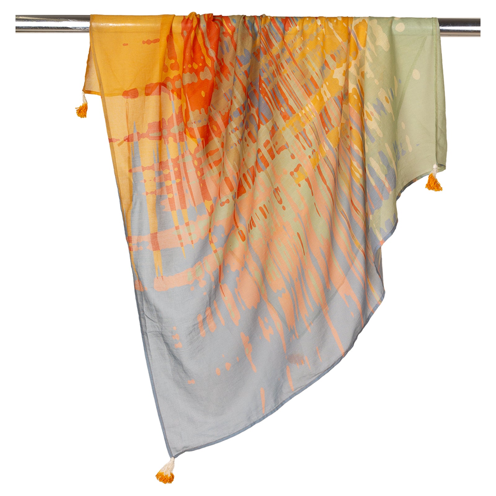 Rubicon REVIVAL Baumwolltuch mit Print blau 4130