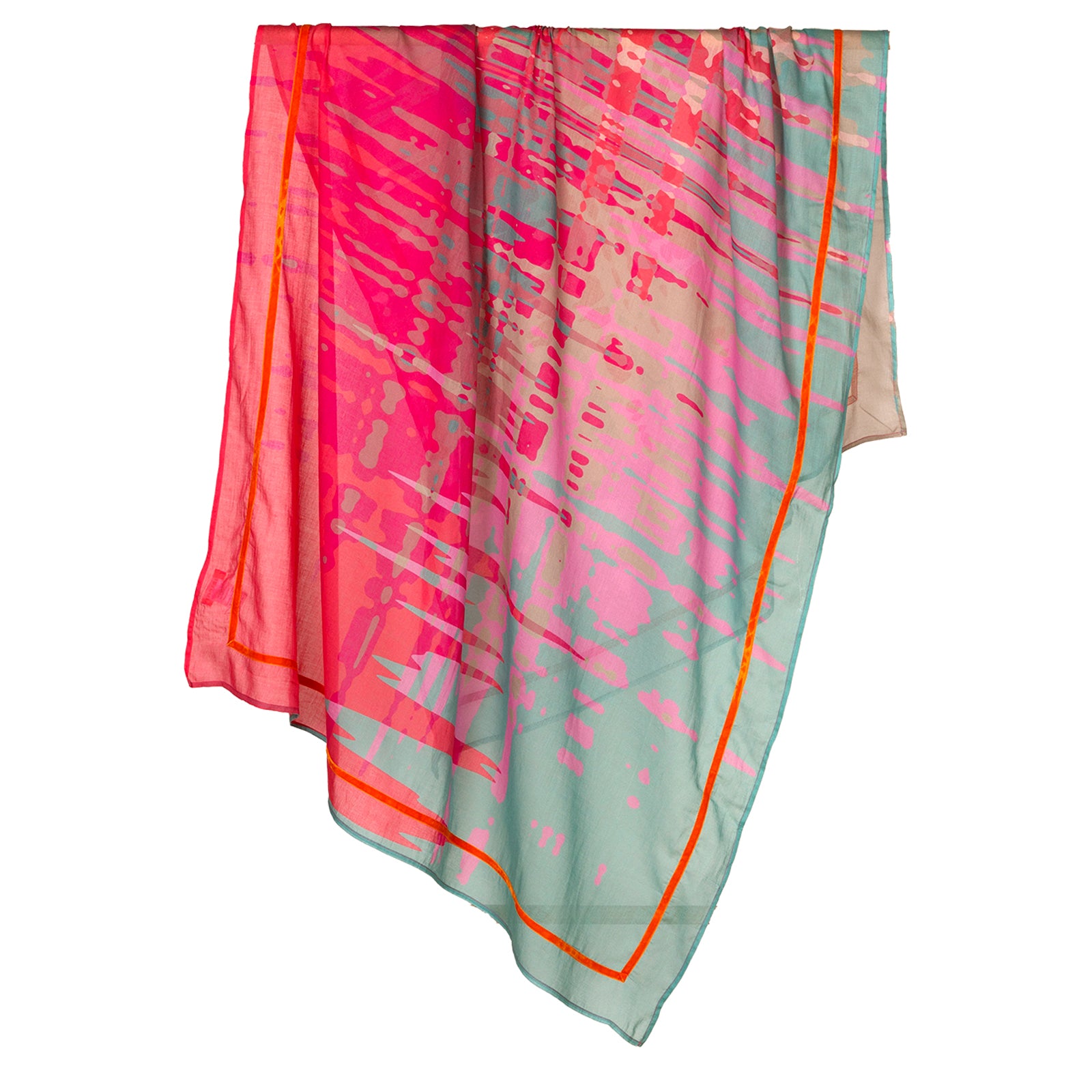 Rubicon REVIVAL Baumwollschal mit Print 4131 pink