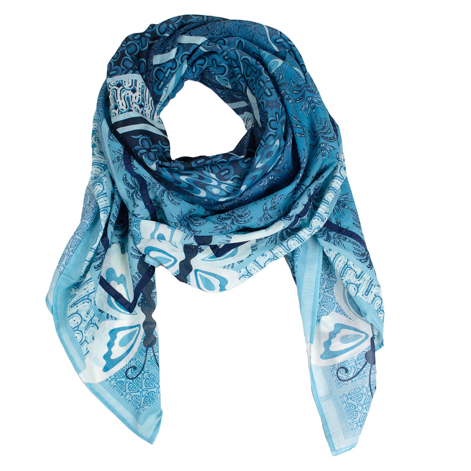 Rubicon 9TO5 Baumwolltuch mit Print blau 4132