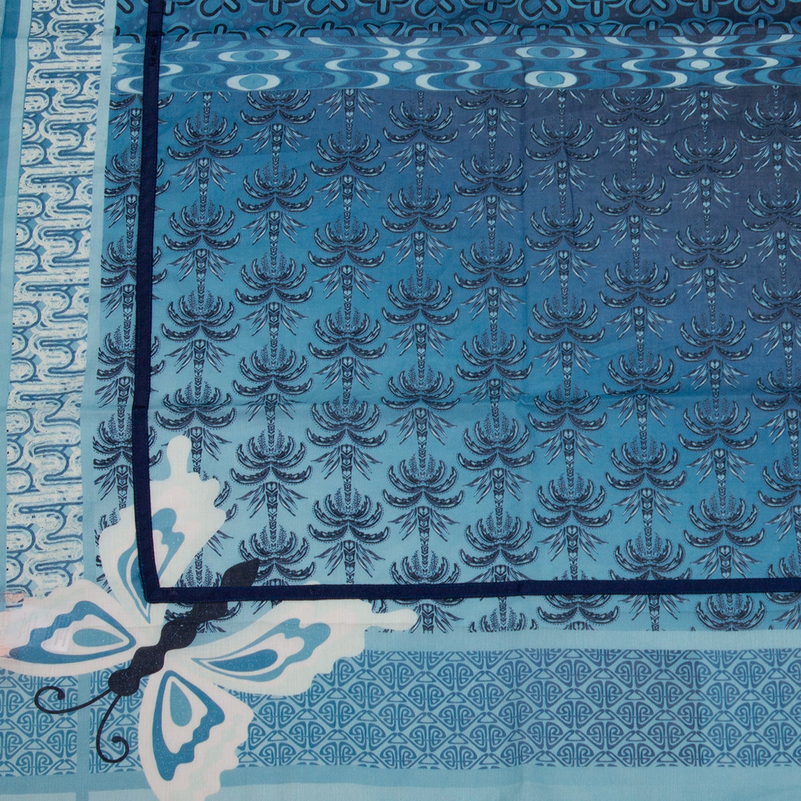 Rubicon 9TO5 Baumwolltuch mit Print blau 4132