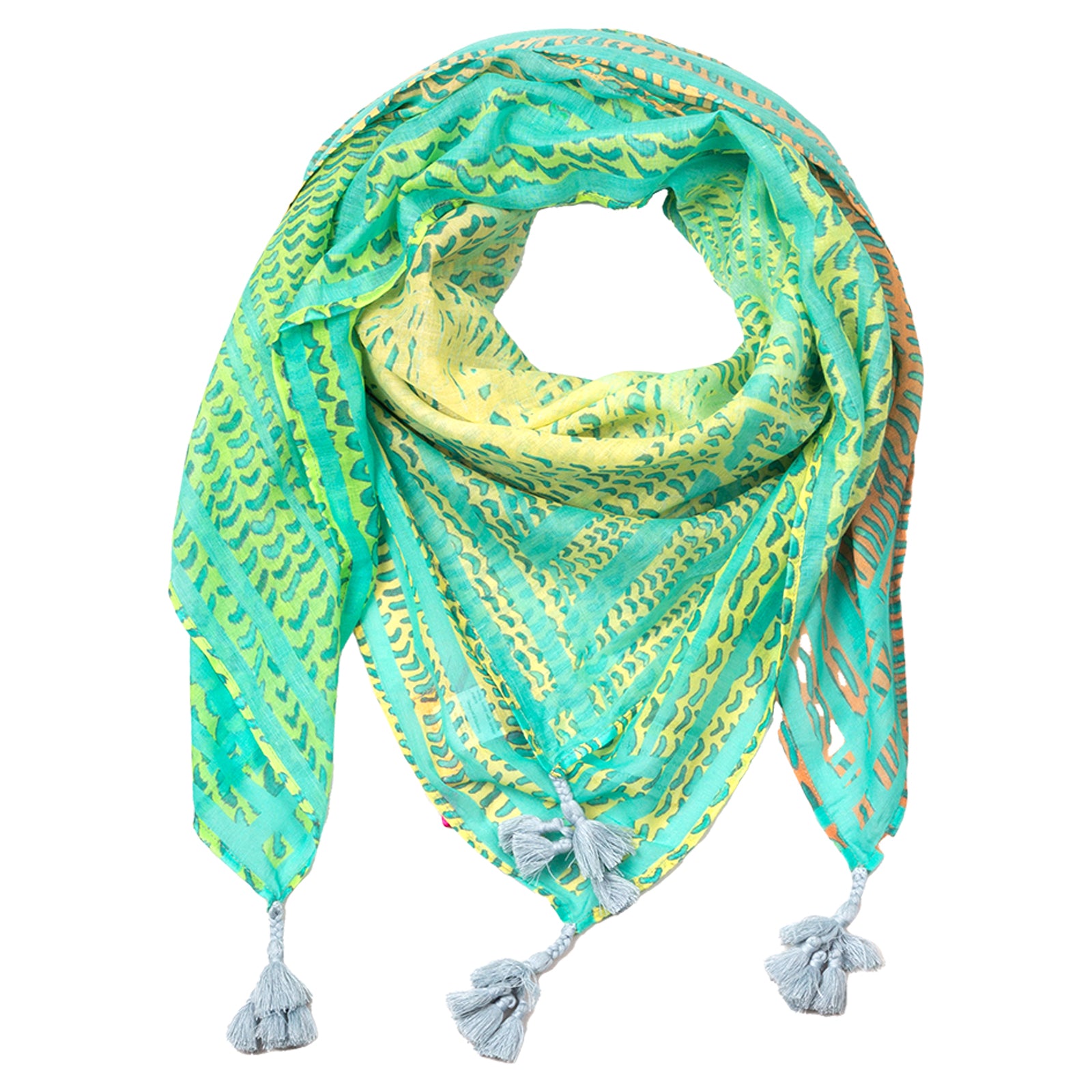 Rubicon SPOOKY Baumwolltuch mit Print gruen 4134