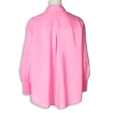 Rubicon BLOOM Baumwollbluse mit pinker Stickerei