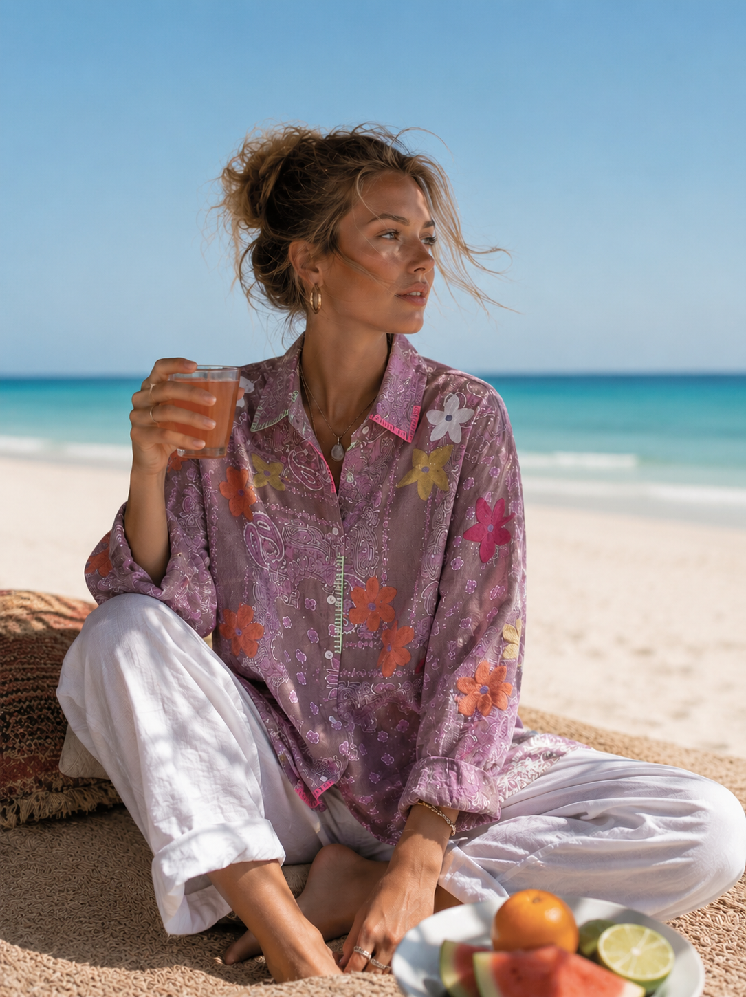 Rubicon CAYA  Bluse mit  Stickerei 1459